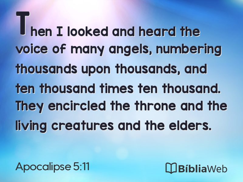 Apocalipse 5:11 em imagem para compartilhar