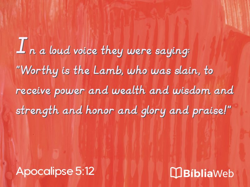 Apocalipse 5:12 em imagem para compartilhar