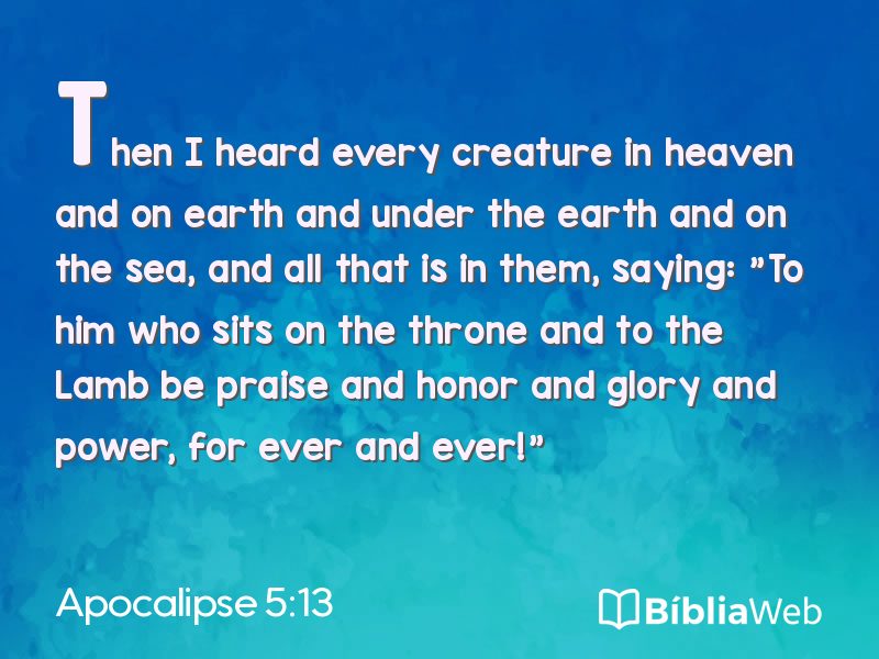 Apocalipse 5:13 em imagem para compartilhar