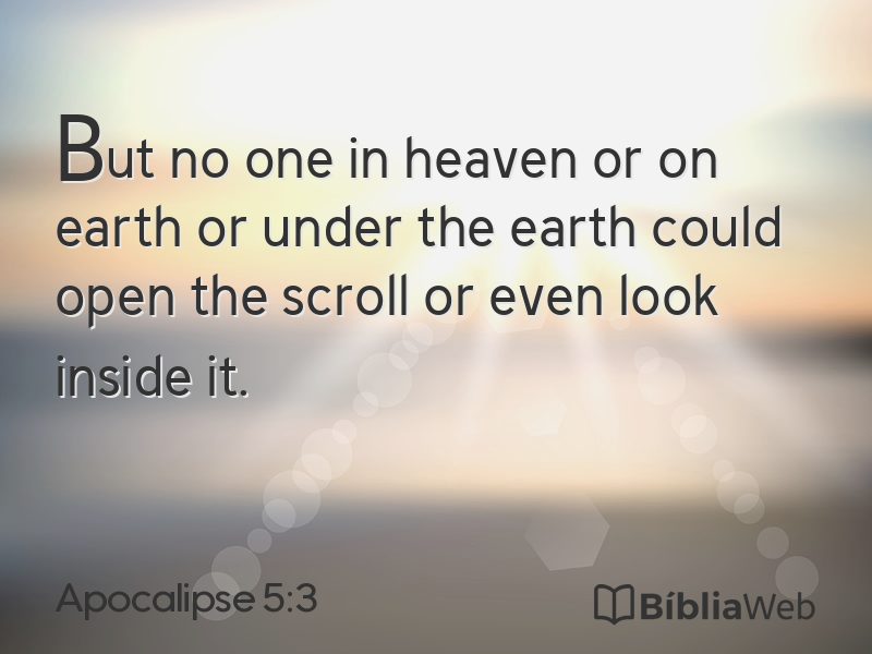 Apocalipse 5:3 em imagem para compartilhar