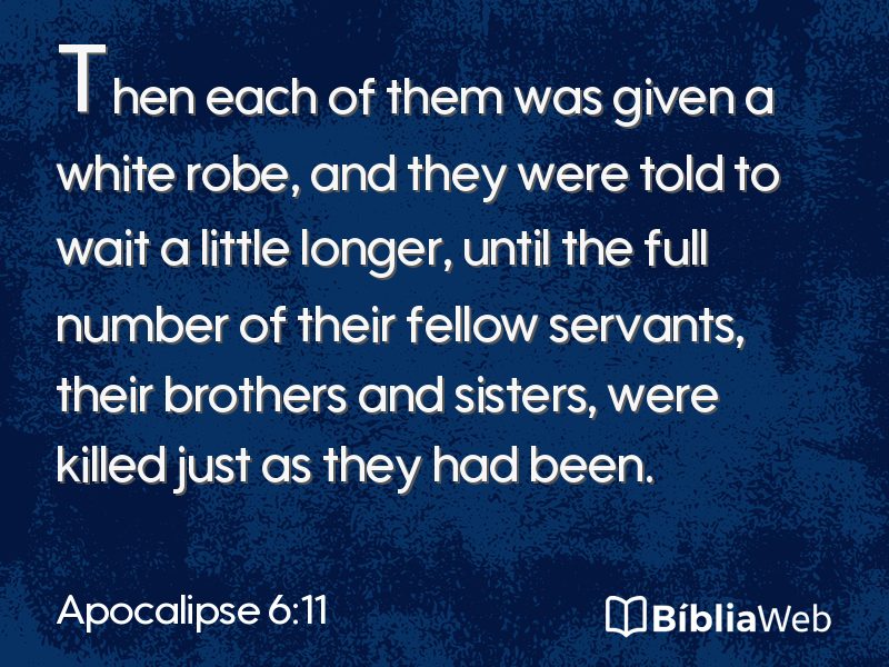 Apocalipse 6:11 em imagem para compartilhar