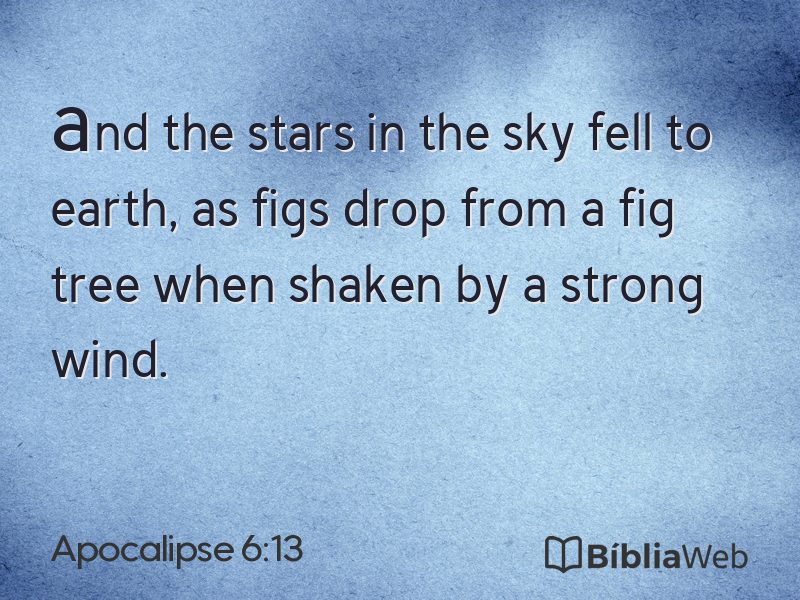 Apocalipse 6:13 em imagem para compartilhar
