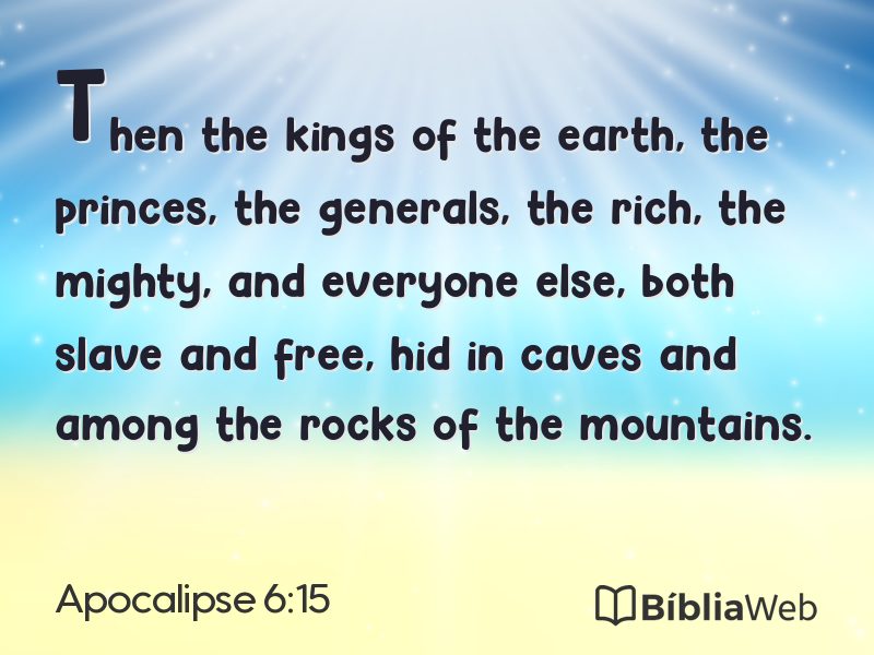 Apocalipse 6:15 em imagem para compartilhar
