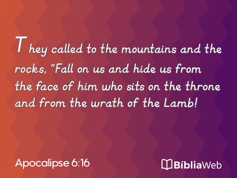 Apocalipse 6:16 em imagem para compartilhar