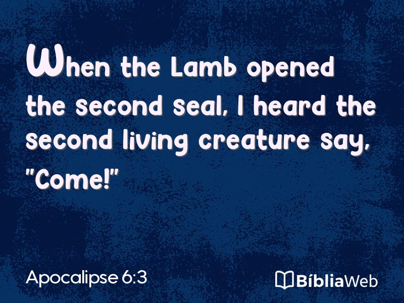 Apocalipse 6:3 em imagem para compartilhar