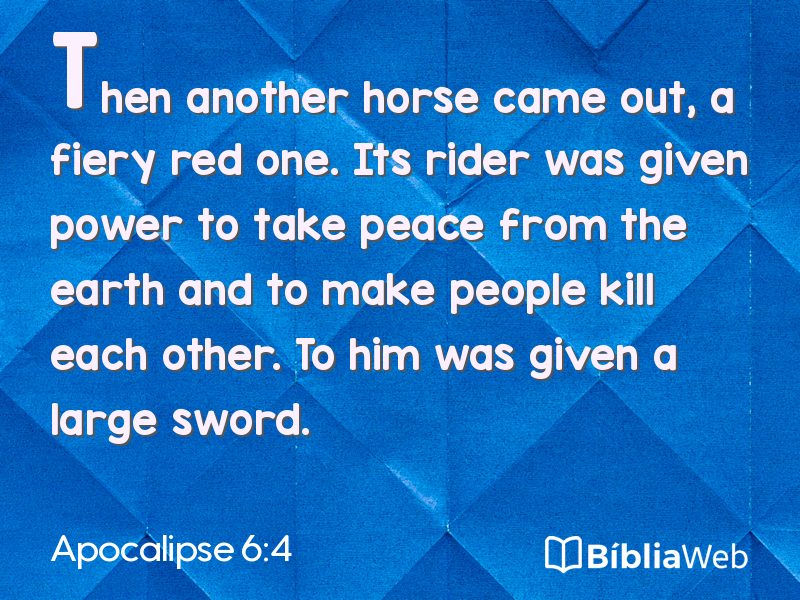 Apocalipse 6:4 em imagem para compartilhar