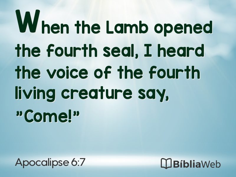 Apocalipse 6:7 em imagem para compartilhar