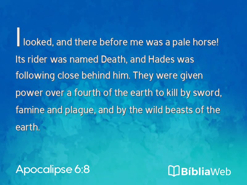 Apocalipse 6:8 em imagem para compartilhar