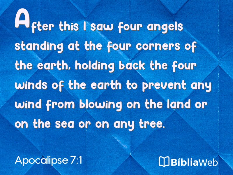 Apocalipse 7:1 em imagem para compartilhar