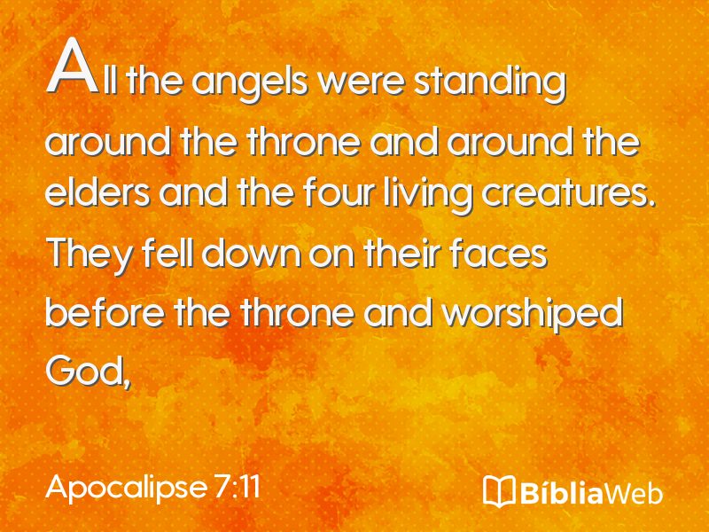 Apocalipse 7:11 em imagem para compartilhar