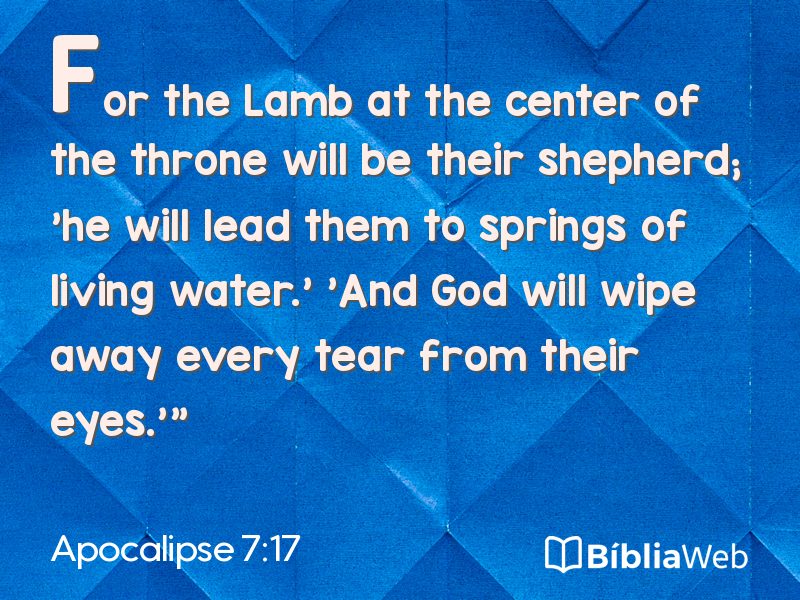 Apocalipse 7:17 em imagem para compartilhar