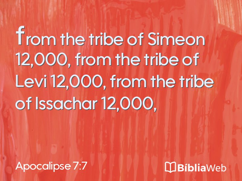 Apocalipse 7:7 em imagem para compartilhar