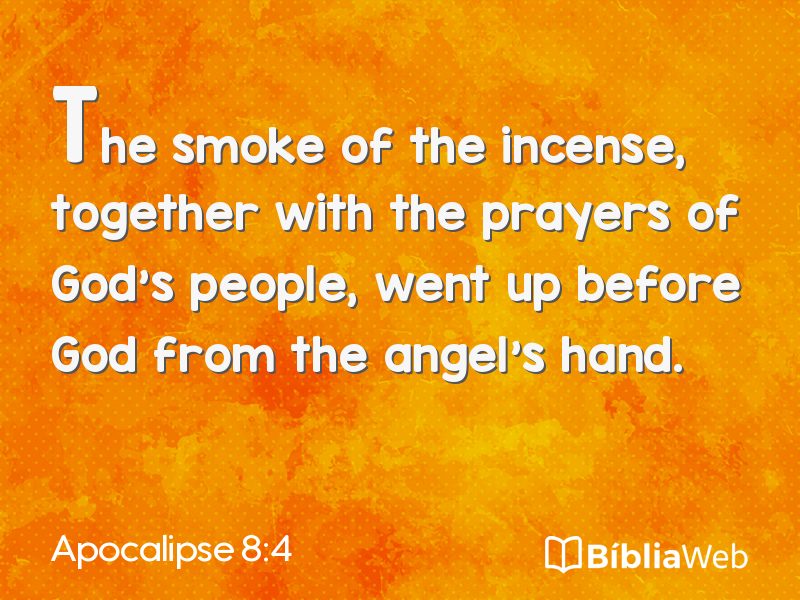 Apocalipse 8:4 em imagem para compartilhar