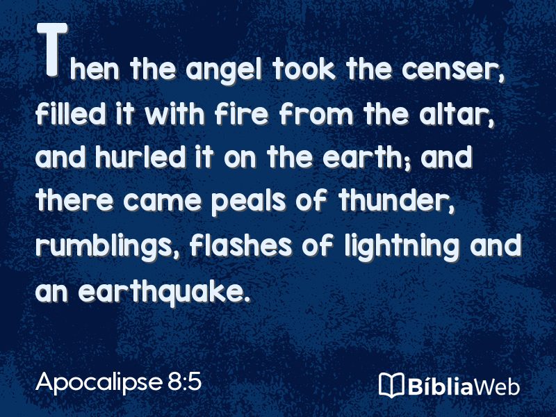 Apocalipse 8:5 em imagem para compartilhar