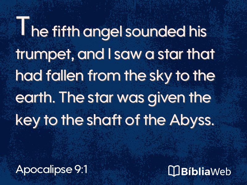 Apocalipse 9:1 em imagem para compartilhar