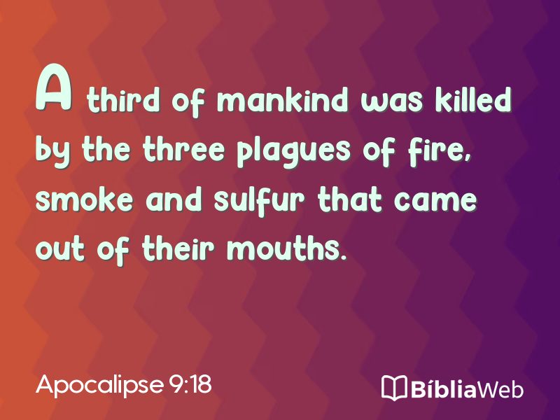 Apocalipse 9:18 em imagem para compartilhar