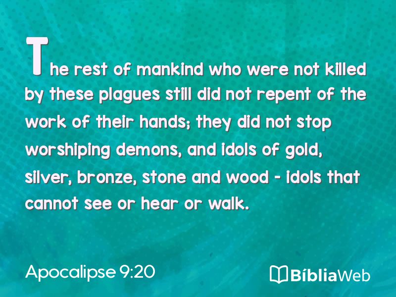 Apocalipse 9:20 em imagem para compartilhar