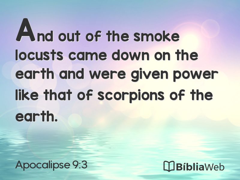Apocalipse 9:3 em imagem para compartilhar