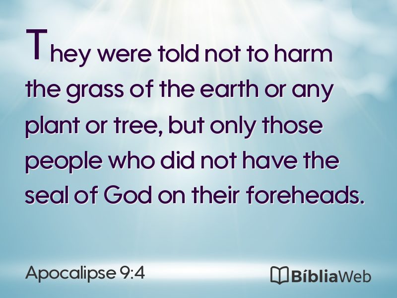 Apocalipse 9:4 em imagem para compartilhar