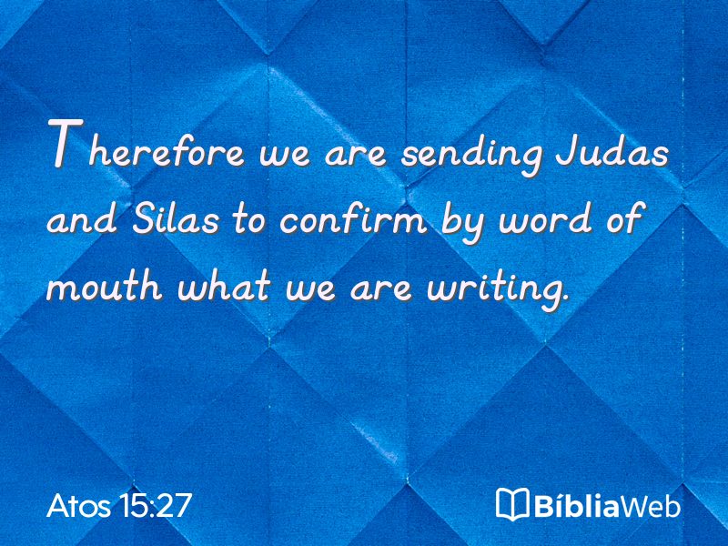 Atos 15:27 em imagem para compartilhar