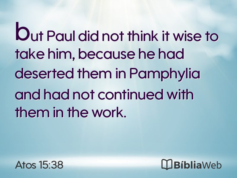 Atos 15:38 em imagem para compartilhar