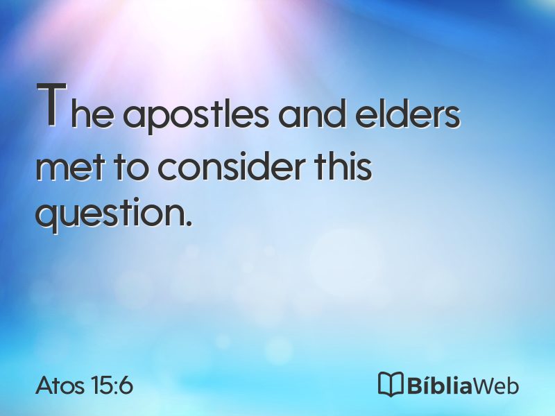 Atos 15:6 em imagem para compartilhar
