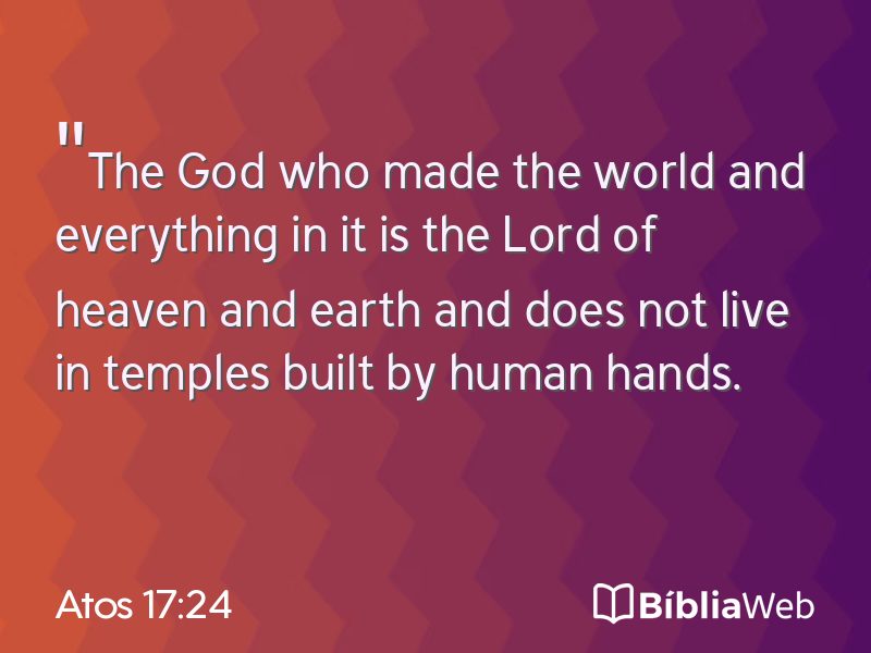 Atos 17:24 em imagem para compartilhar