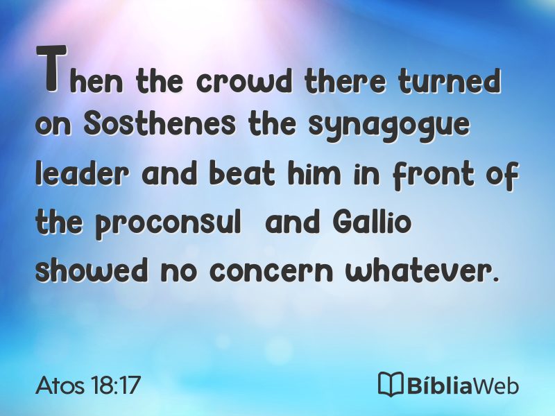 Atos 18:17 em imagem para compartilhar