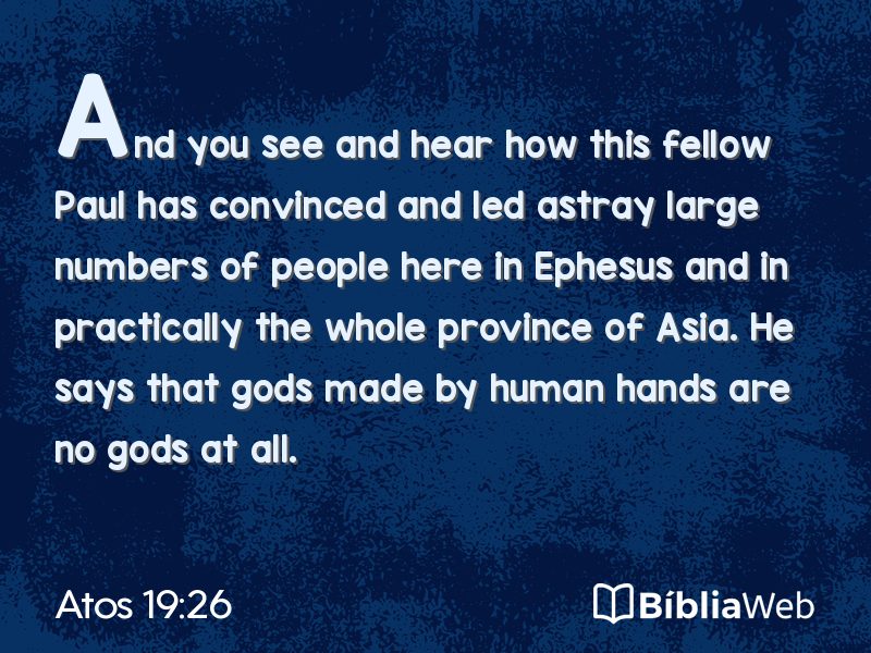 Atos 19:26 em imagem para compartilhar