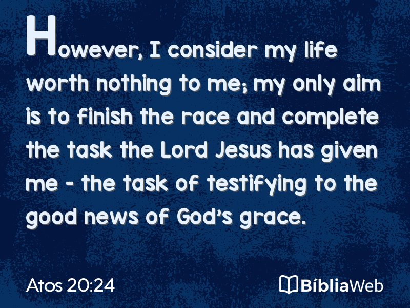 Atos 20:24 em imagem para compartilhar