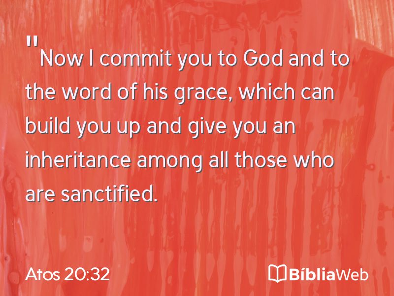 Atos 20:32 em imagem para compartilhar