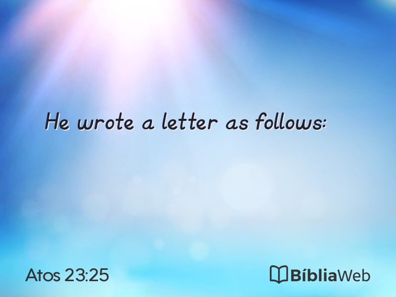 Atos 23:25 em imagem para compartilhar