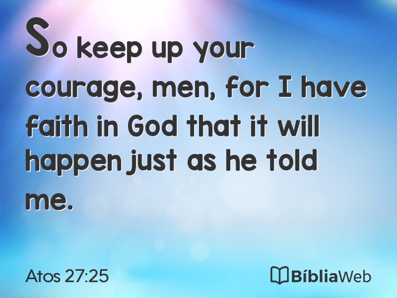 Atos 27:25 em imagem para compartilhar