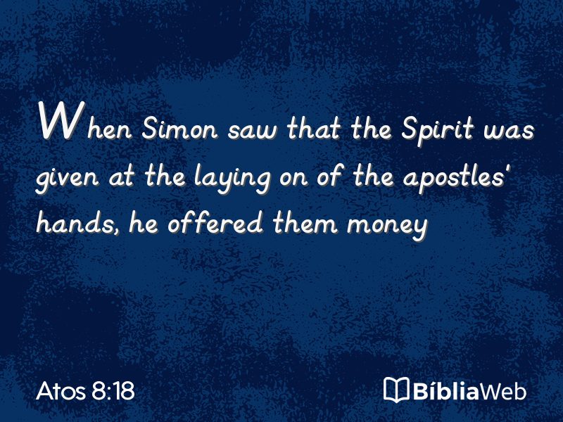 Atos 8:18 em imagem para compartilhar