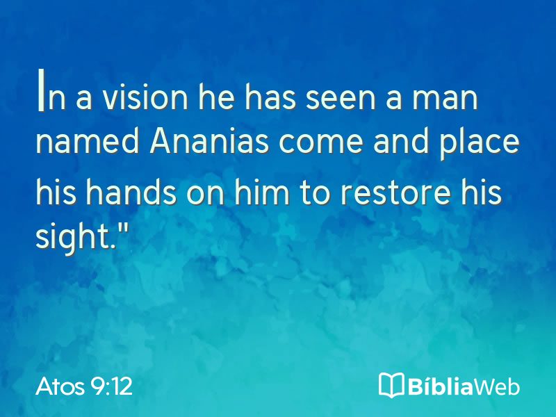 Atos 9:12 em imagem para compartilhar