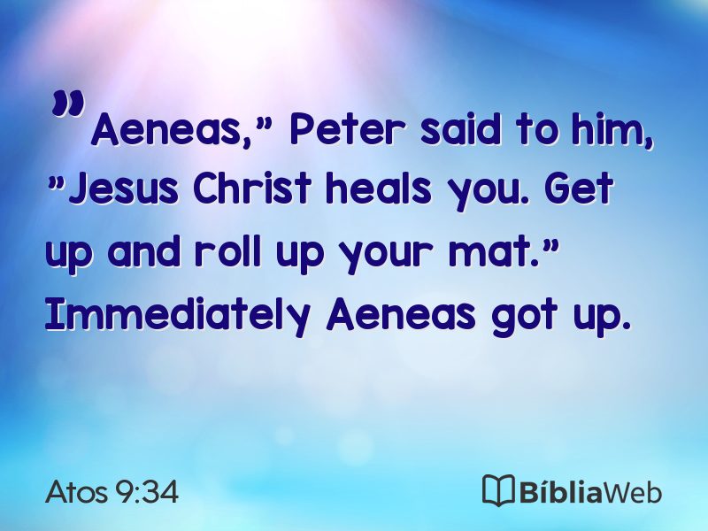 Atos 9:34 em imagem para compartilhar