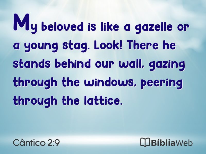 Cântico 2:9 em imagem para compartilhar