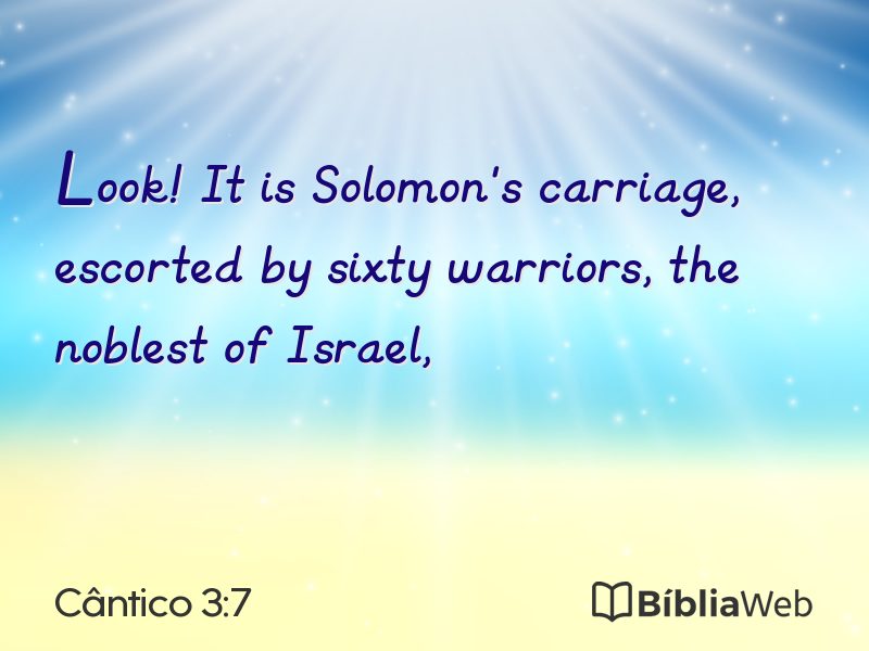 Cântico 3:7 em imagem para compartilhar