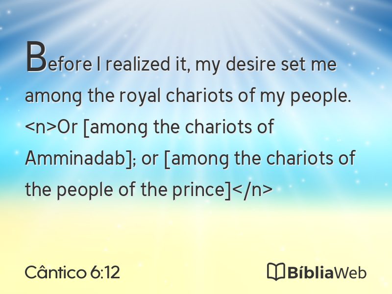 Cântico 6:12 em imagem para compartilhar