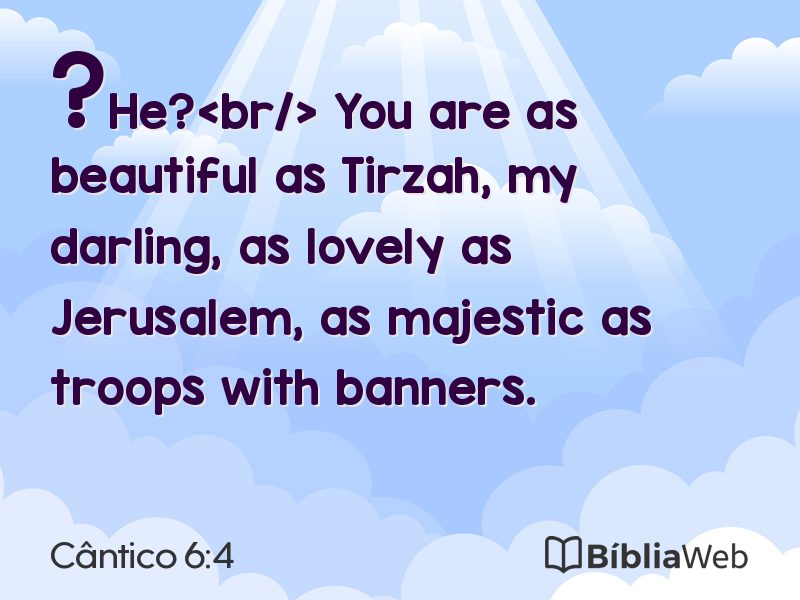 Cântico 6:4 em imagem para compartilhar