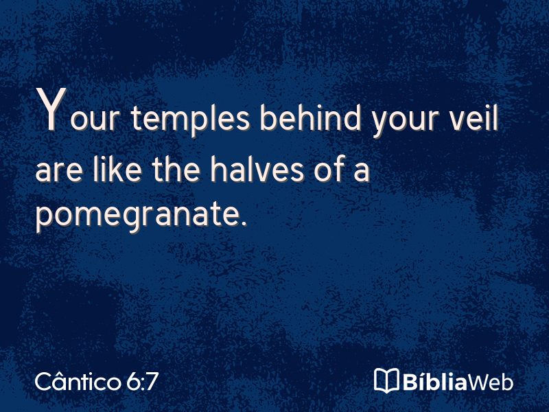 Cântico 6:7 em imagem para compartilhar