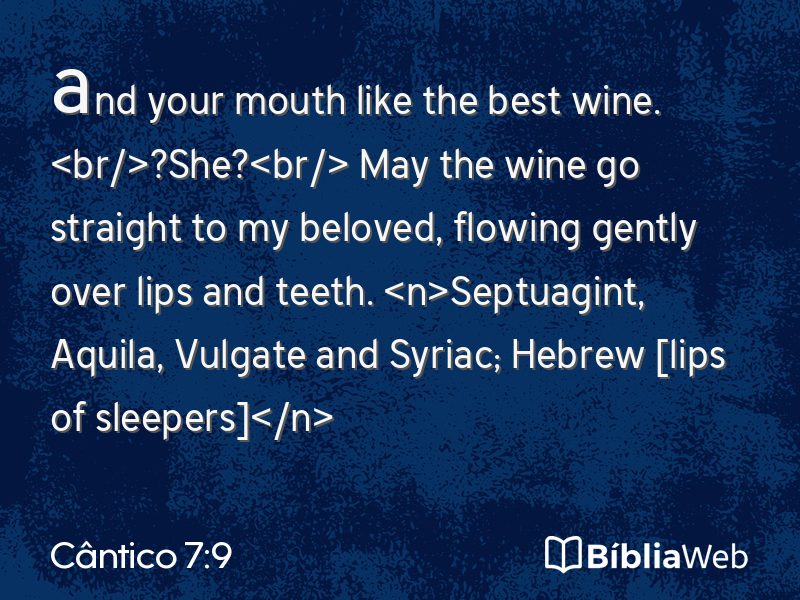 Cântico 7:9 em imagem para compartilhar