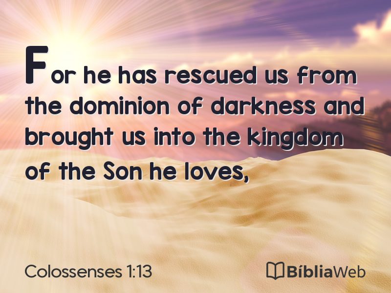 Colossenses 1:13 em imagem para compartilhar