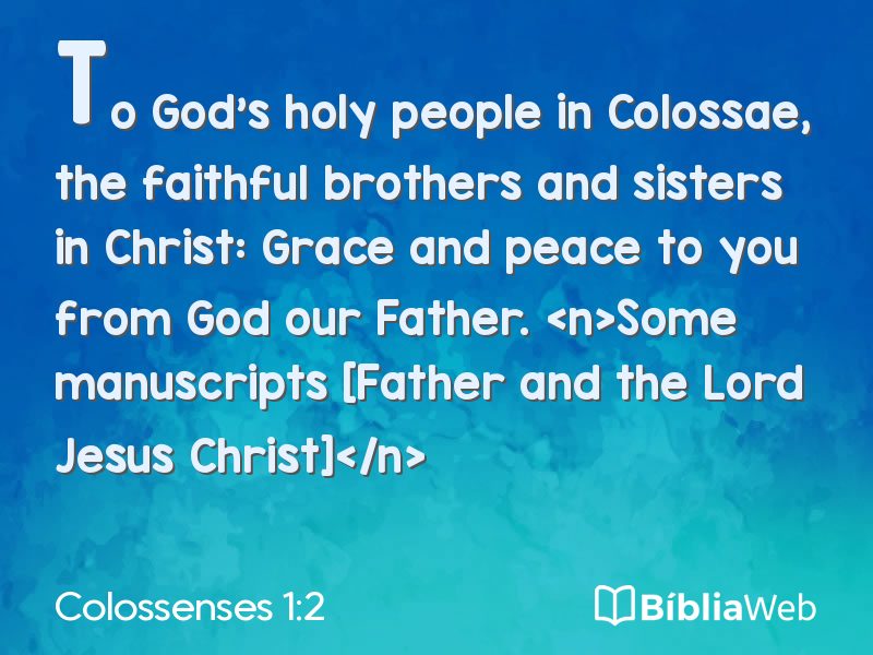 Colossenses 1:2 em imagem para compartilhar