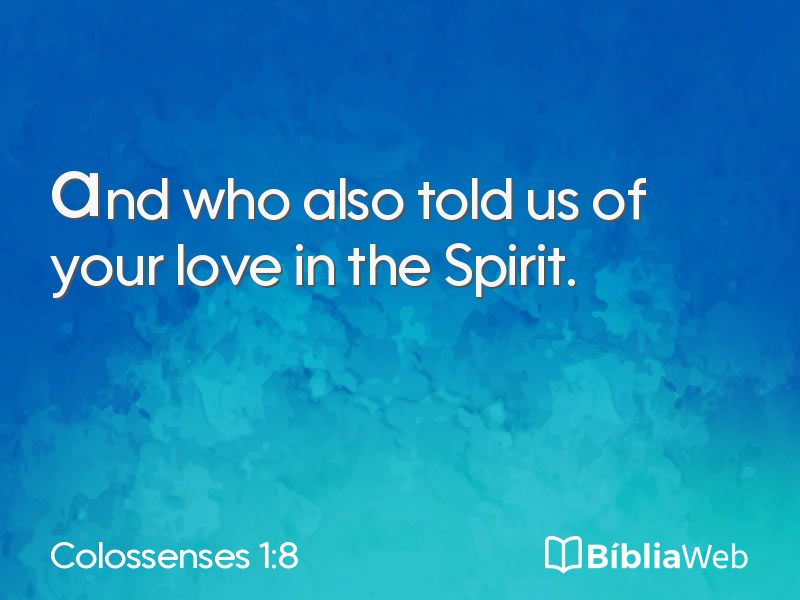 Colossenses 1:8 em imagem para compartilhar