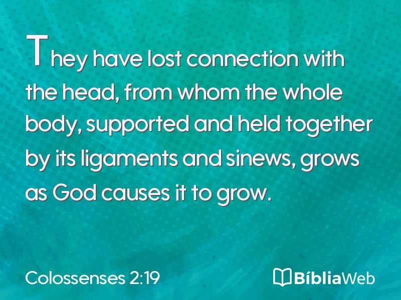Colossenses 2:19 em imagem para compartilhar
