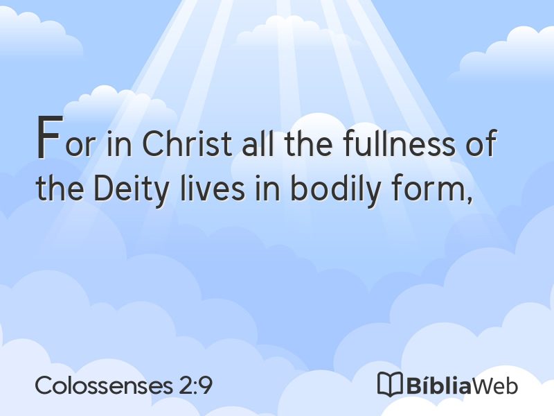 Colossenses 2:9 em imagem para compartilhar