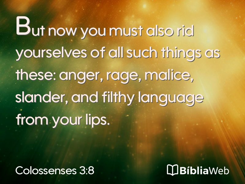 Colossenses 3:8 em imagem para compartilhar