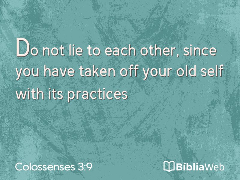 Colossenses 3:9 em imagem para compartilhar