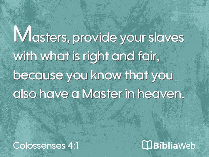 Colossenses 4:1 em imagem para compartilhar